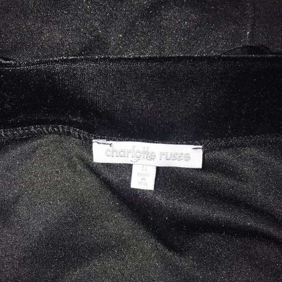 Velvet Off Shoulder Sheer Sleeve Crop Top - Picture 8 of 8